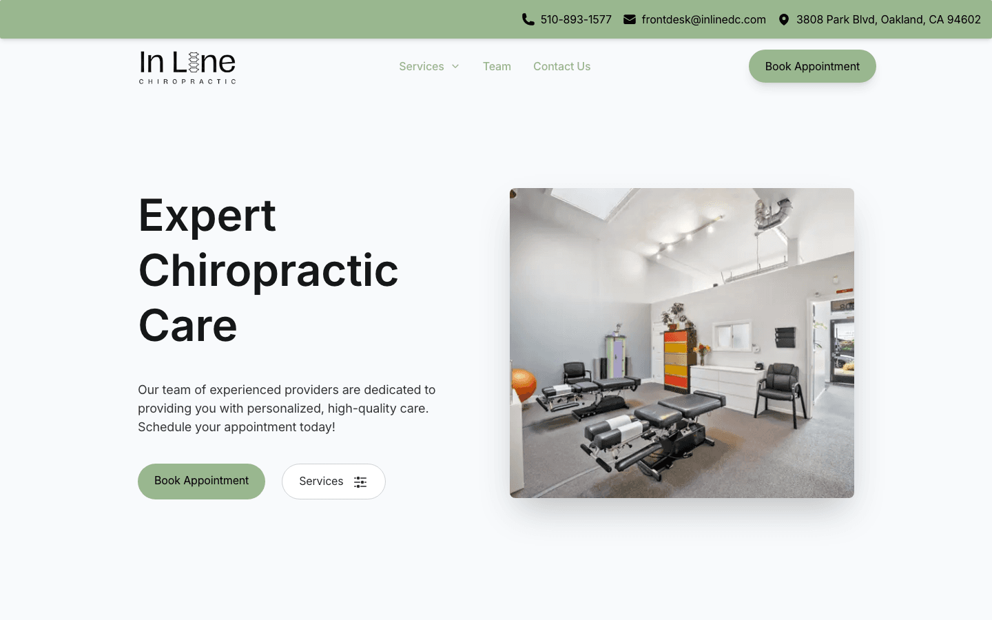 In Line Chiropractic — website by ByteSimple In Line Chiropractic website built by ByteSimple
