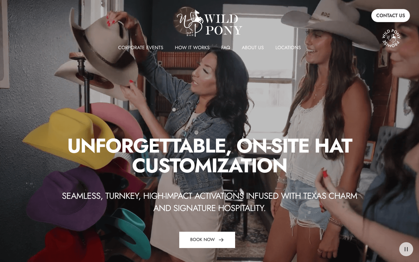 Wild Pony Hat Bar — website by ByteSimple Wild Pony Hat Bar website built by ByteSimple